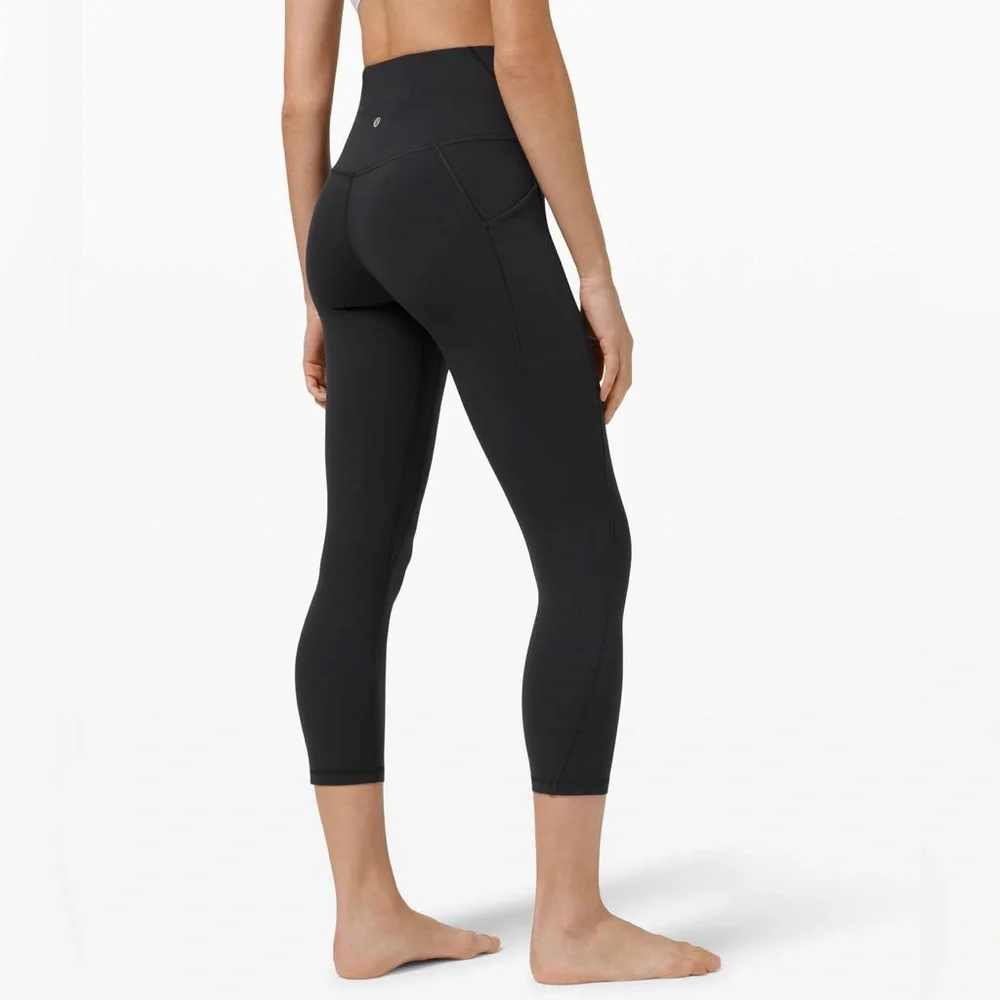 Lululemon Align High-Rise Crop Leggings 23” with Pockets Black Size 4 - Picture 1 of 11